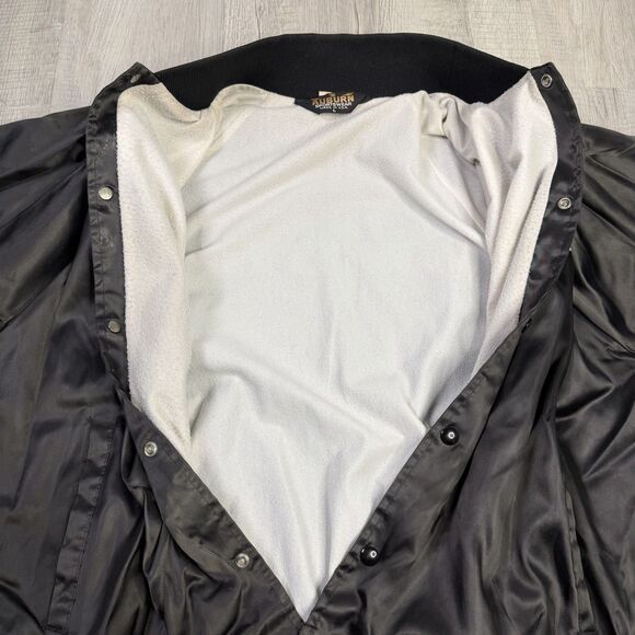 Snap-On Tools Men’s Large USA Satin Jacket Snap Buttons Black Vintage 80’s R - Picture 8 of 9